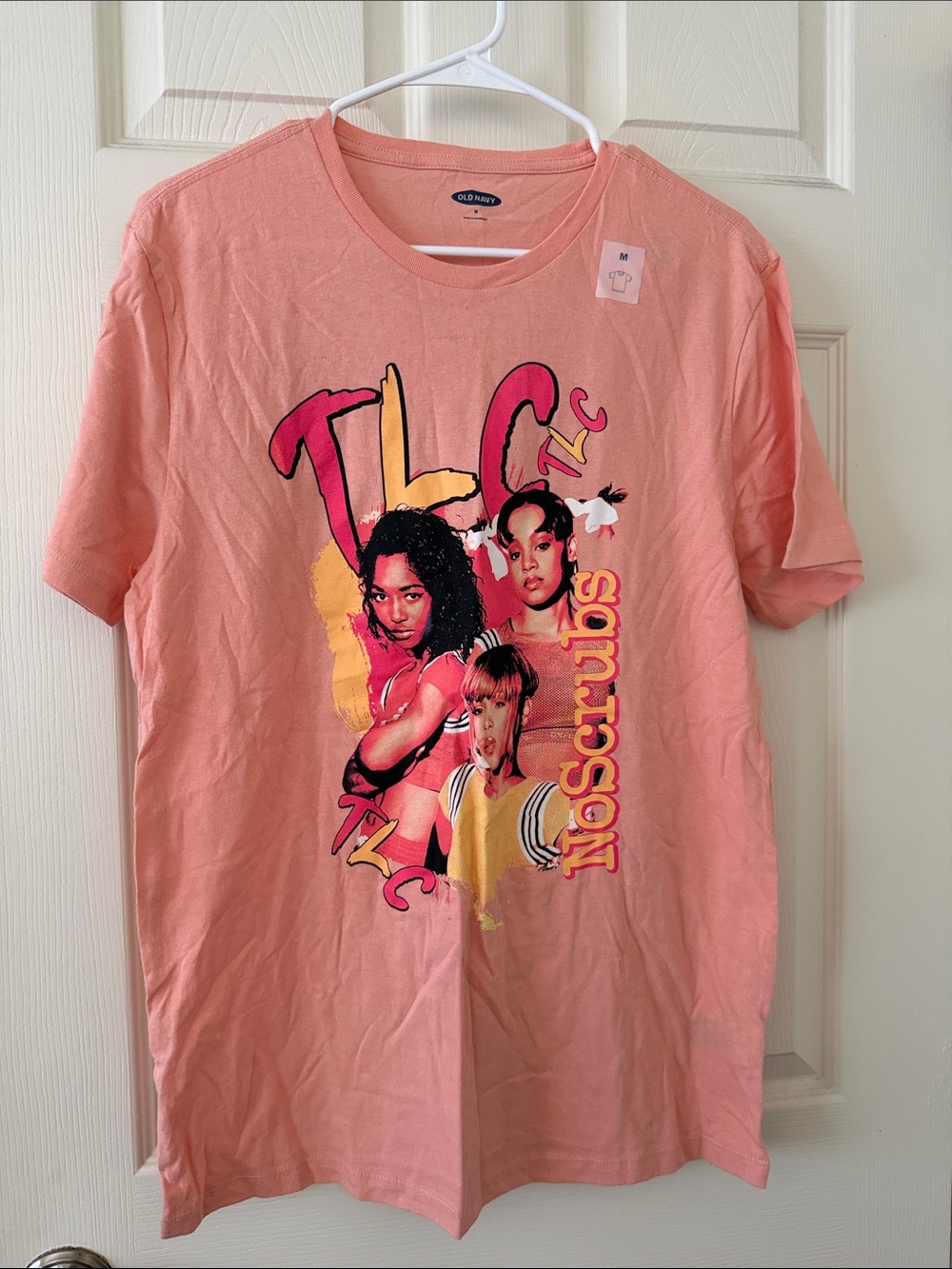 Old Navy light orange peach color TLC Graphic Tee